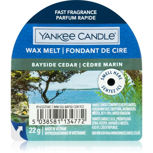Yankee Candle Bayside Cedar sulatusvaha 22 g