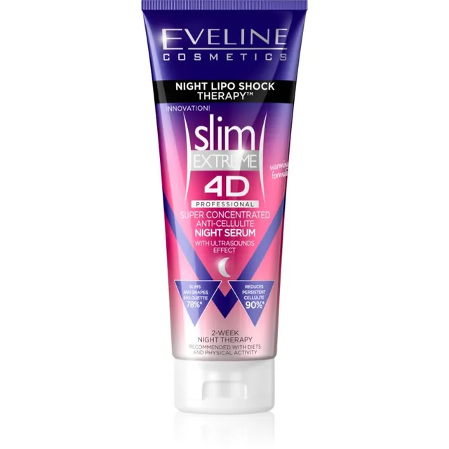 Eveline Cosmetics Slim Extreme Ülikontsentreeritud soojendava toimega ööseerum 250 ml