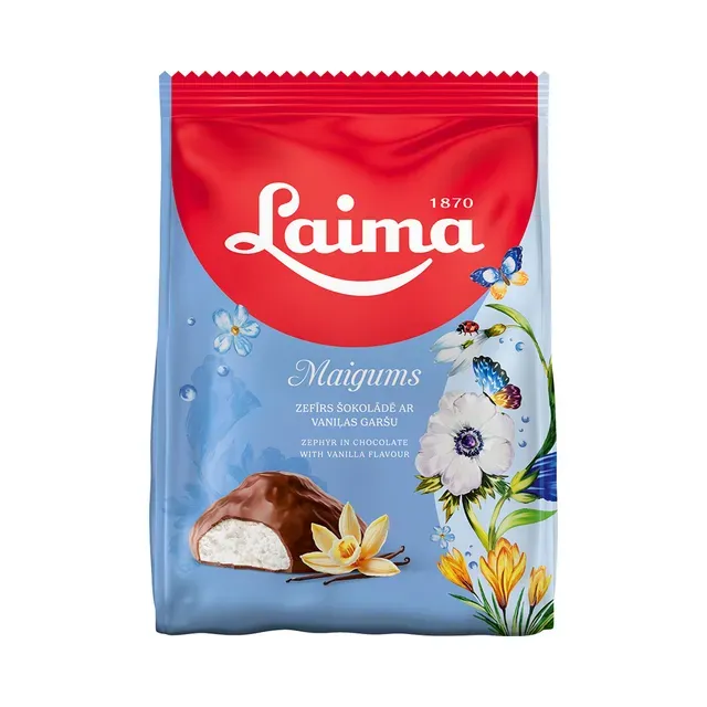 Vanillimaitseline sefiir šokolaadis, LAIMA, 175 g