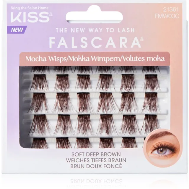 KISS Falscara Multi Wisps kleebitavad ripsmetutikud Mocha 24 tk