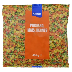 Coop porgand-mais-hernes 400g külmutatud