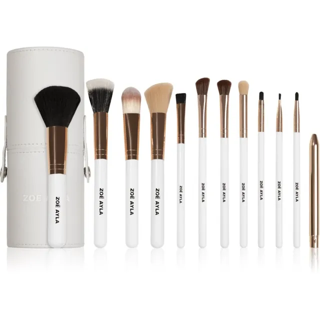 Zoë Ayla Makeup Brush Set 12 Piece Meigipintslite komplekt koos kotiga