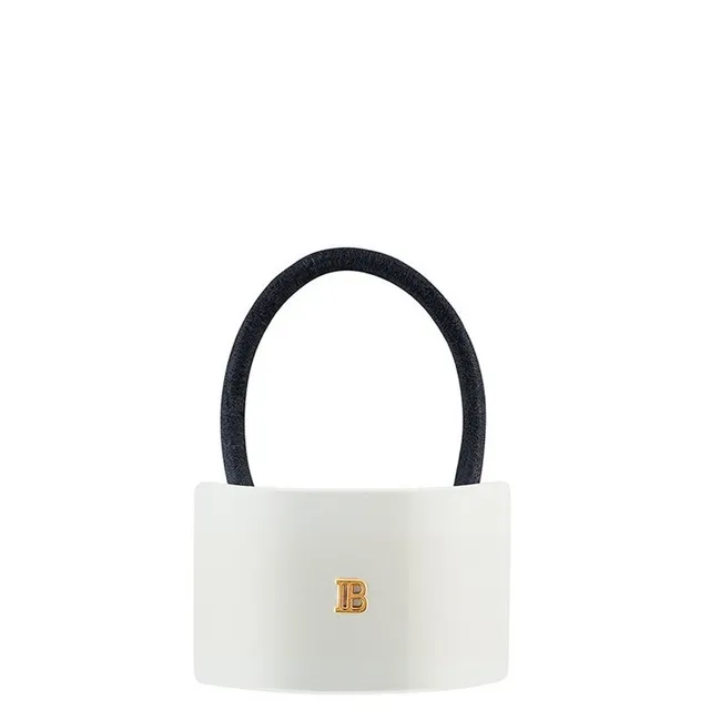 BALMAIN Hair White Elastique Hair Ring Medium