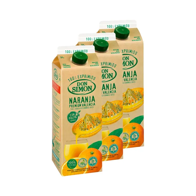 HULGI Apelsinimahl viljalihaga 3tk, DON SIMON, 3 x 2L