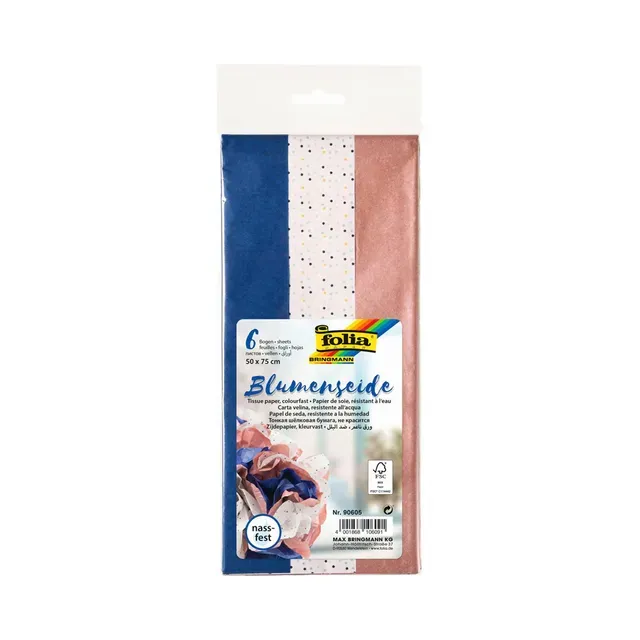 Siidipaber värvid assortii 3 lehte, FOLIA, 1 pakk