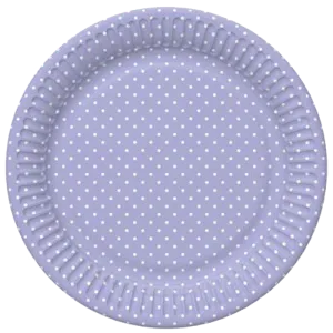 Daisy papptaldrik Lilla täpp 18cm 8tk