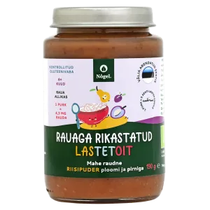 Nogel Mahe raudne riisipuder ploomi ja pirniga 6k, 190 g