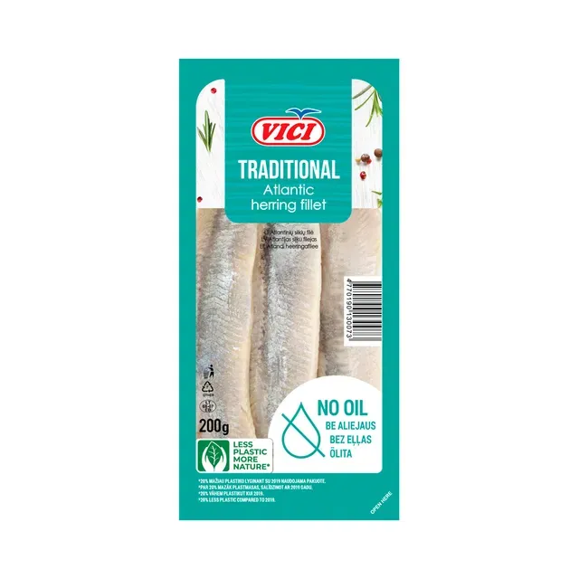 Atlandi heeringafilee ilma õlita, VICI, 200 g