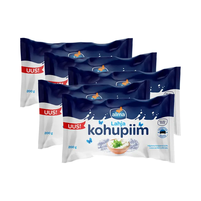 HULGI Kohupiim lahja 5tk, ALMA, 5 x 200g
