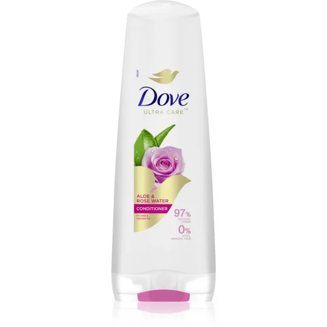Dove Aloe & Rose Water Palsam niisutamiseks ja sära andmiseks 350 ml