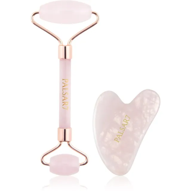 PALSAR7 Massage Roller and Guasha Rose Quartz Massaažirull näole ja massaaživahend