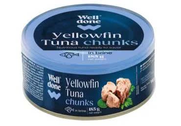 Tuunikala tükid soolvees WELL DONE 185g