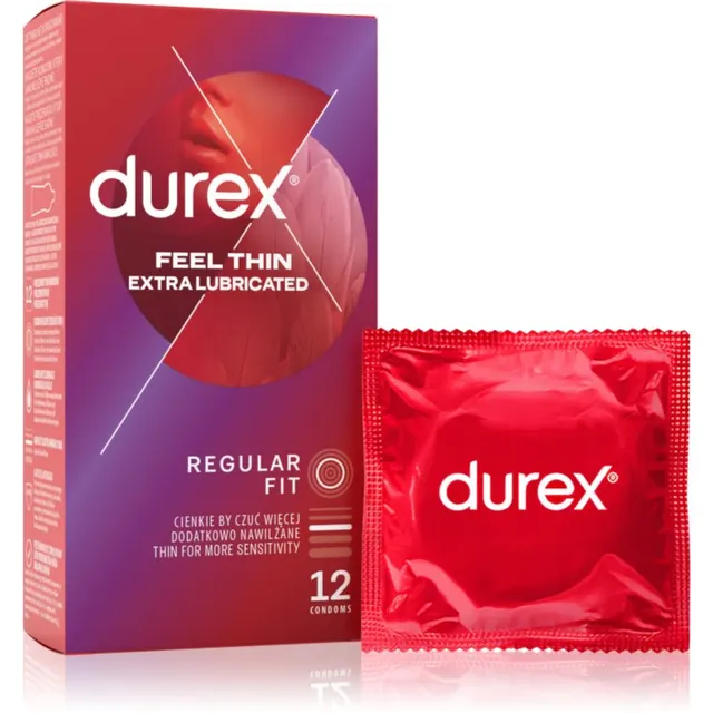 Durex Feel Thin Extra Lubricated kondoomid 12 tk