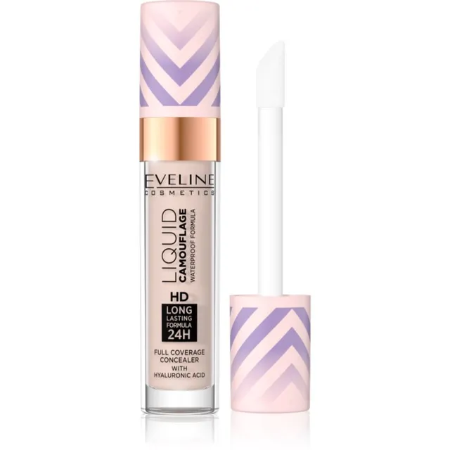 Eveline Cosmetics Liquid Camouflage Veekindel peitekreem hüaluroonhappega varjund 02 Light Vanilla 7.5 ml
