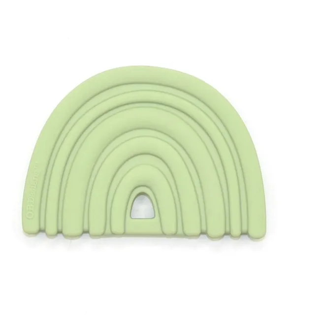 O.B Designs Rainbow Teether närimismänguasi Green 3m+ 1 tk
