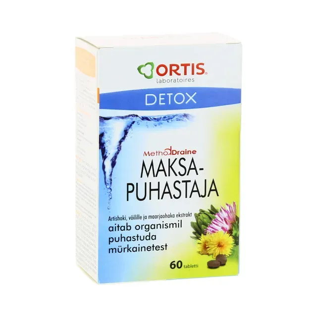 Methoddraine detox maksapuhastaja tbl N60, ORTIS, 53,6 g