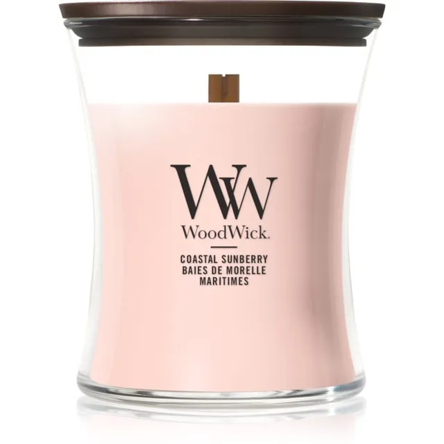 Woodwick Coastal Sunberry lõhnaküünal puidust taht 275 g