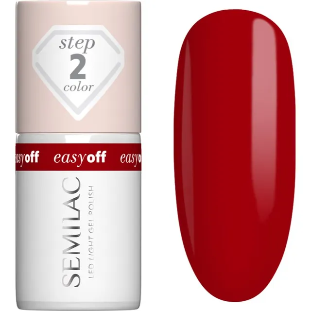 Semilac Easy Off Step 2 Geelküünelakk UV / LED lambiga kasutamiseks varjund The Red Core 7 ml