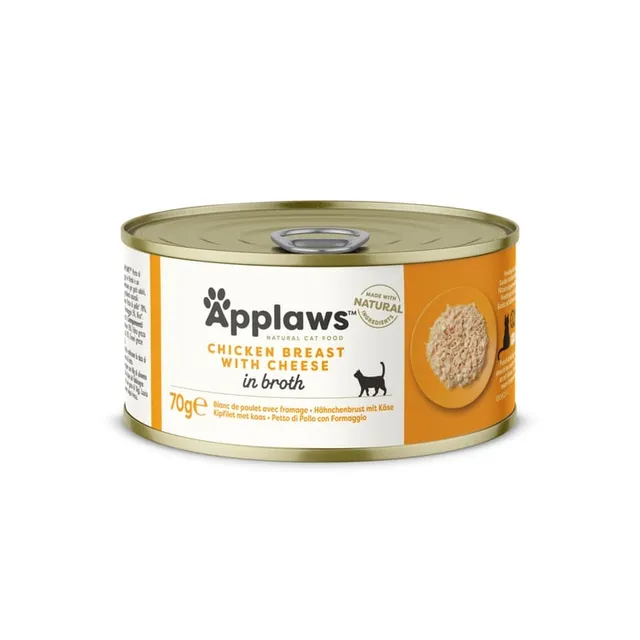 Applaws kassikonserv, kana/juust, 70 g