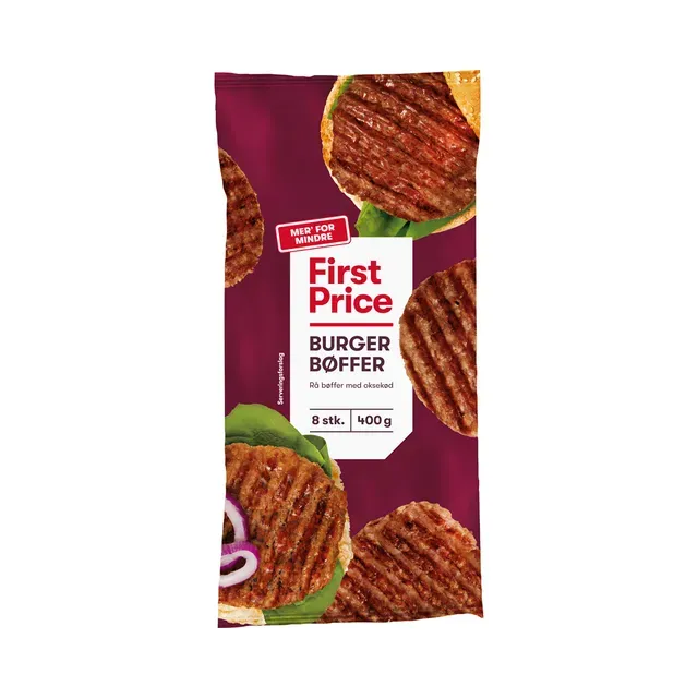Burgeripihvid, FIRST PRICE, 400 g