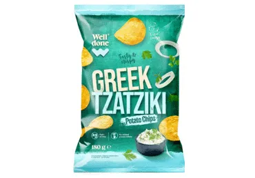 Kartulikrõpsud Tzatziki WELL DONE 180g