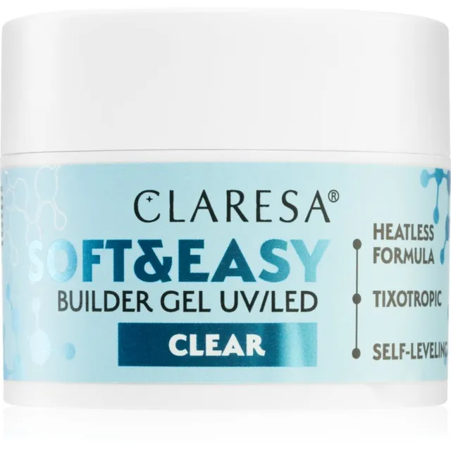 Claresa Soft&Easy Builder Gel Geeli aluskiht küüntele varjund Clear 45 g