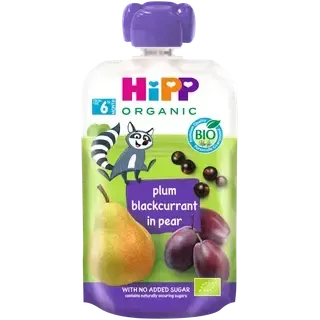 Hippis ploomipüree mustsõstra ja pirniga BIO, HIPP, 100 g