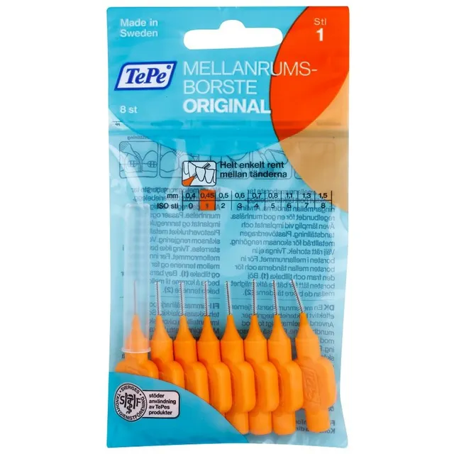 TePe Original Hambavaheharjad 0,45 mm 8 tk