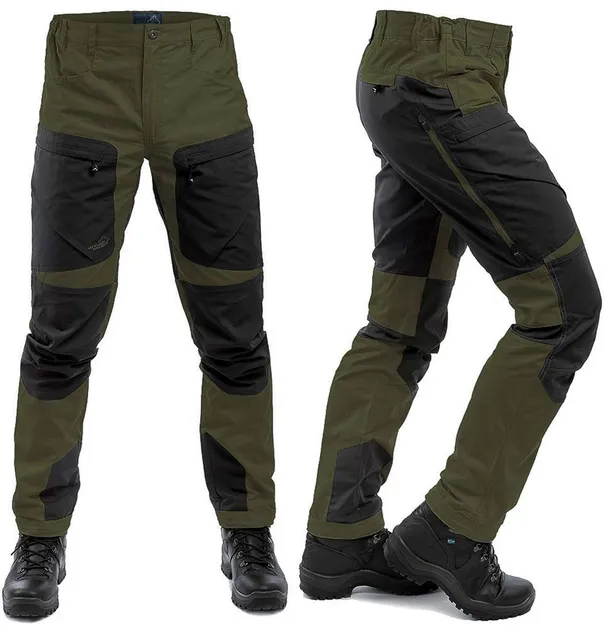 Püksid meestele, stretšpaneelidega ja vetthülgavad, oliiviroheline, Active Stretch (Arrak Outdoor)