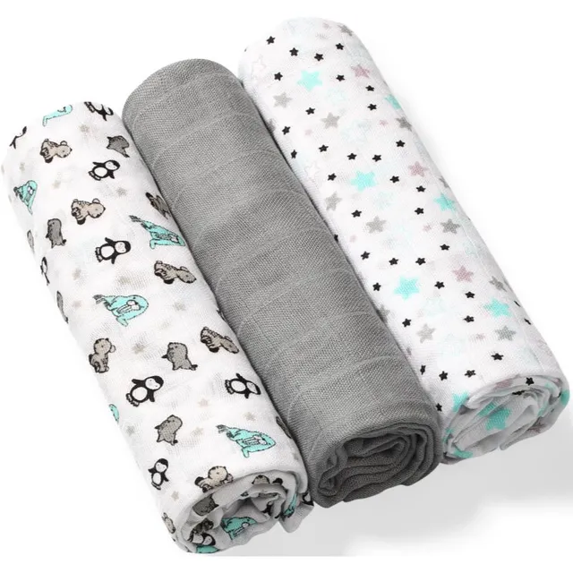 BabyOno Take Care Natural Diapers riidest mähkmed 70 x 70 cm Gray 3 tk