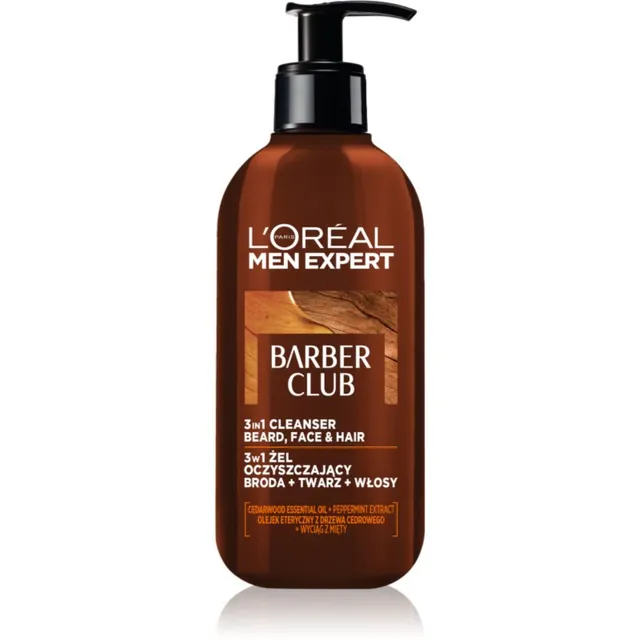 L’Oréal Paris Men Expert Barber Club Habeme, näo ja juuste puhastusgeel 200 ml