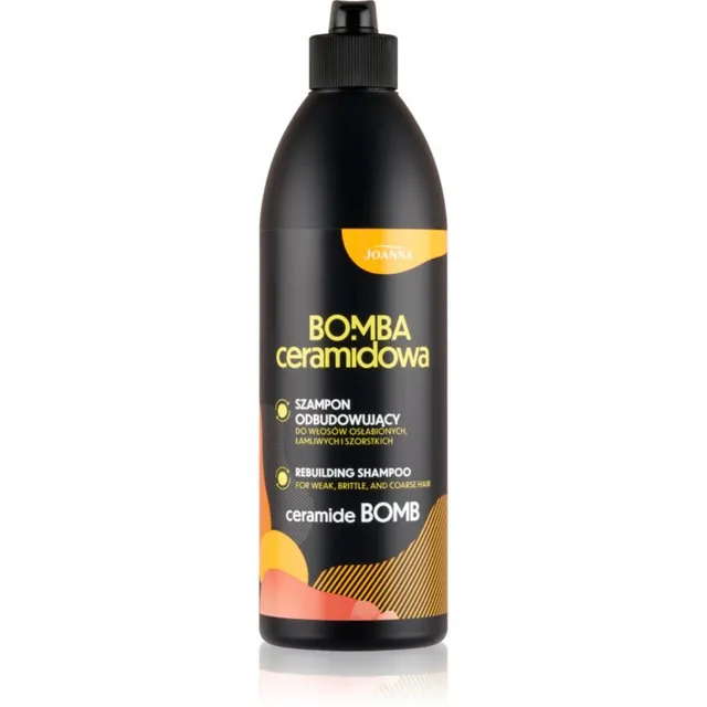 Joanna Ceramide Bomb Rebuilding Shampoo Taastav šampoon habrastele stressis juustele 500 ml