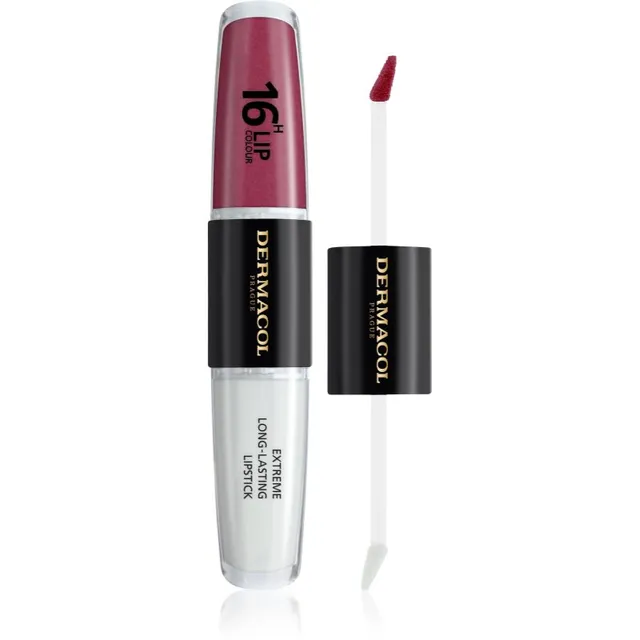 Dermacol 16H Lip Colour Kauapüsiv huulepulk ja huuleläige varjund 22 2x4 ml