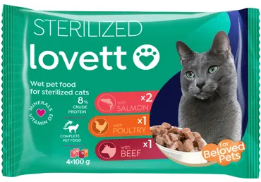 Kons.kassisööt LOVETT steril.4x100g