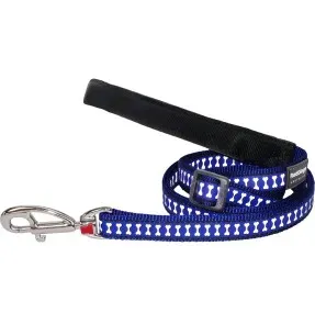 Jalutusrihm koerale, helkurmustriga Reflective Bones Dark Blue (Red Dingo)
