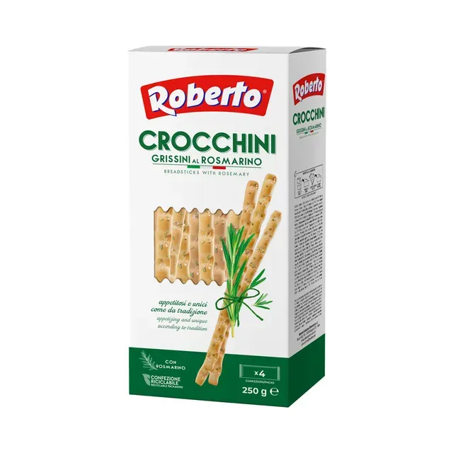 Grissiini krokiinid rosmariiniga, ROBERTO, 250 g