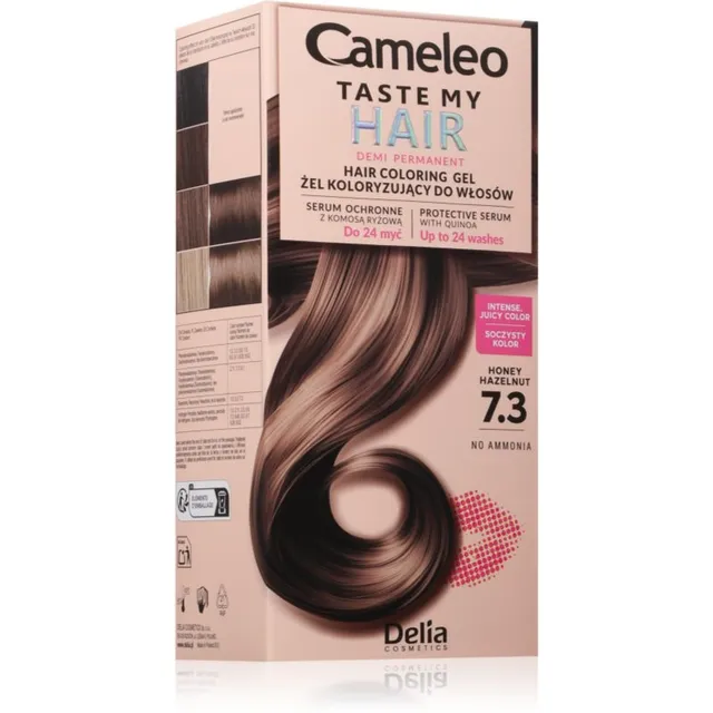 Delia Cosmetics Cameleo Taste My Hair poolpüsivärv (semi-permanent) varjund 7.3 Honey Hazelnut 1 tk