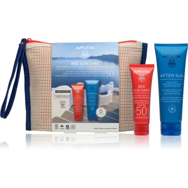 Apivita Bee Sun Safe Anti-spot & Anti-age Tinted Sun Protection komplekt päevitamiseks