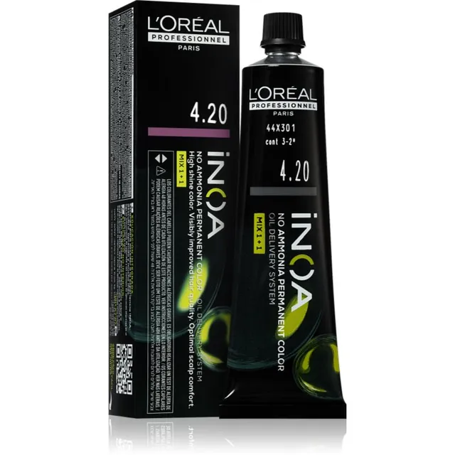 L’Oréal Professionnel Inoa Püsijuuksevärv ammoniaagivaba varjund 4.20 60 ml