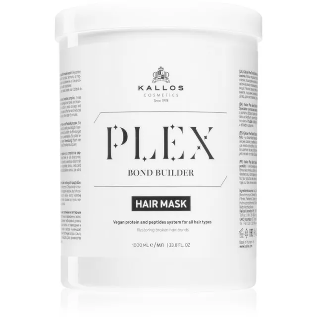 Kallos Plex Hair Mask Taastav mask kahjustatud, keemiliselt töödeldud juustele 1000 ml