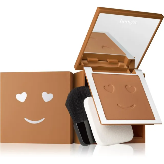 Benefit Hello Happy Velvet Powder Foundation Kompaktne puuder-jumestuskreem varjund 11 Dark Neutral 7 g