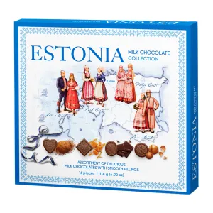 Pergale piimašokolaadi assortii Estonia, 114g