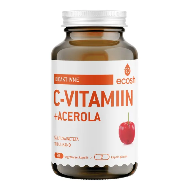 Bioaktiivne C-vitamiin Acerolaga 90 kapslit