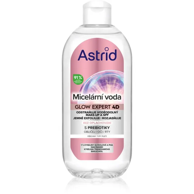 Astrid Glow Expert Mitsellaarvesi sära andva efektiga 400 ml