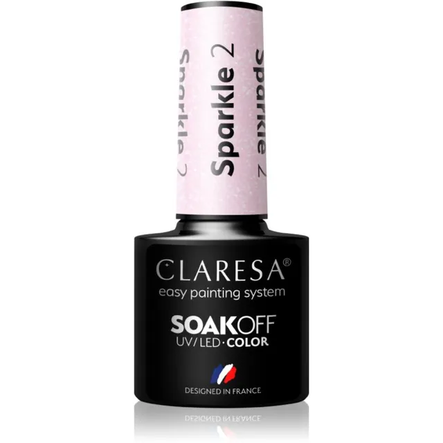 Claresa SoakOff UV/LED Color Sparkle Geelküünelakk varjund 2 5 g