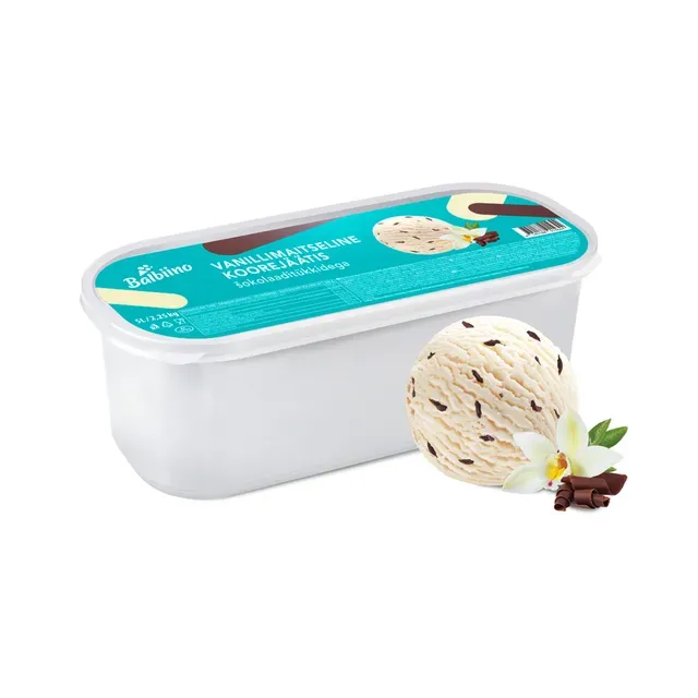 Vanillimaitseline koorejäätis šokolaaditükkidega, BALBIINO, 2,250 kg
