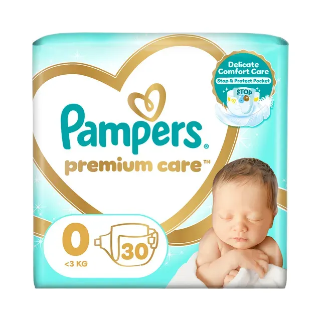 Mähkmed Premium Care 0, PAMPERS, < 3 kg/30 tk