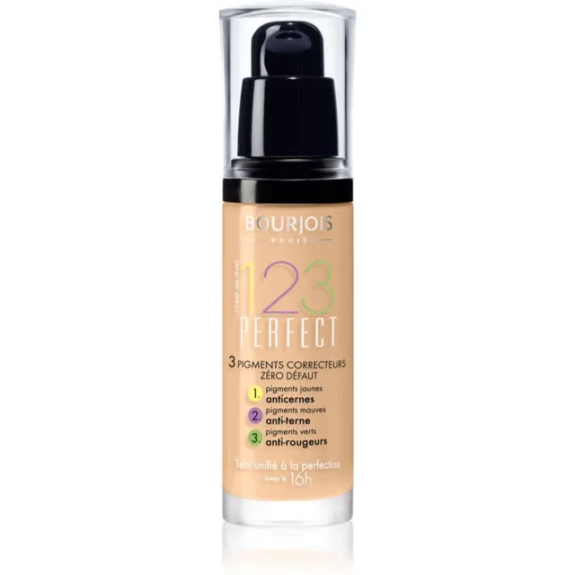 Bourjois 123 Perfect Vedel jumestuskreem täiusliku ilme jaoks varjund 54 Beige SPF 10 30 ml