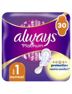 Always Platinum Normal hügieenisidemed tiibadega suurus 1 (30 tk)