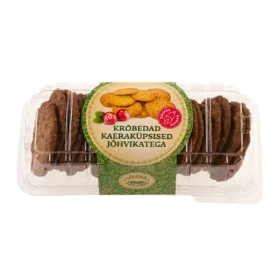 Kaeraküpsised krõbedad jõhvikatega LP 250g